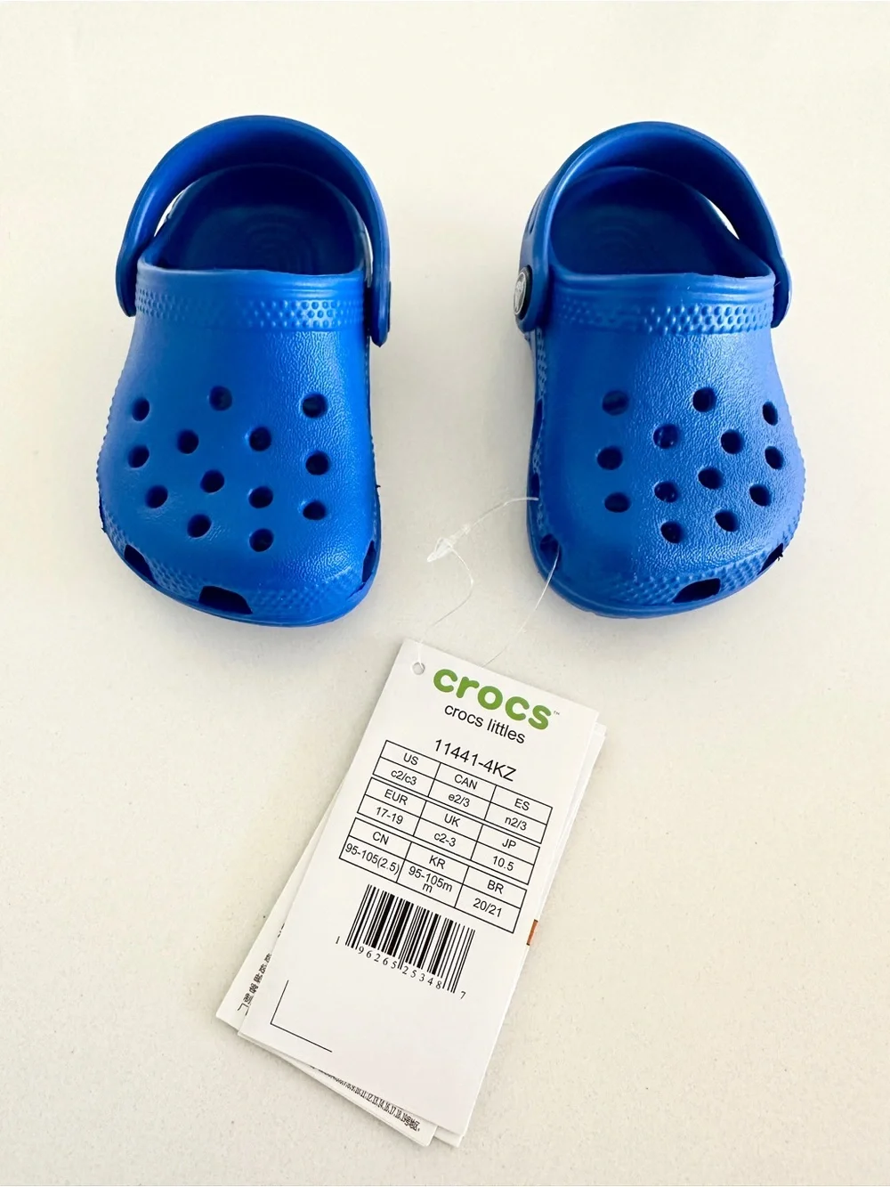 CROCS Littles Clog Size baby c2/c3 Blue Bolt NWT